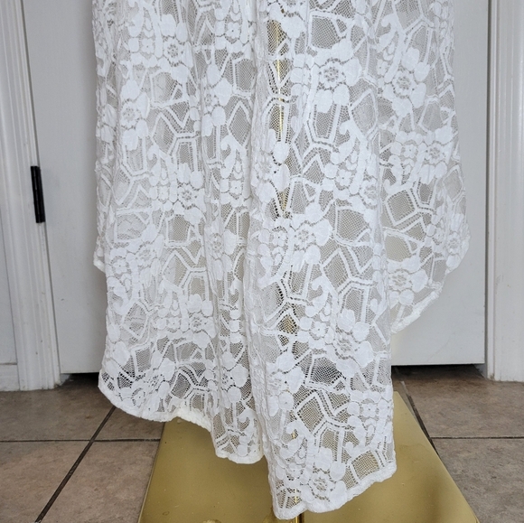 Jane the Label White High-Low Lace Cut-Out Bridal Engagement Dress Size XL - Picture 8 of 9